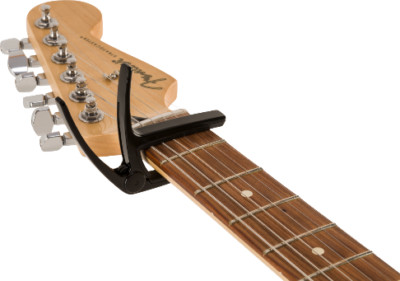 Genuine Fender Laurel Clip-on Lightweight Aluminum Electric Guitar Capo, Black