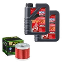 Hiflo ÖLfilter Set LM 10W-50 Off. Race 2L FüR Hyosung RT 125 Karion Citytrail 03