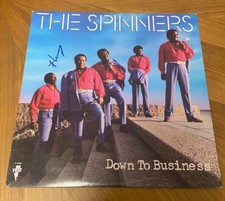 * HENRY FAMBROUGH * signed vinyl album * THE SPINNERS * DOWN TO BUSINESS * 1