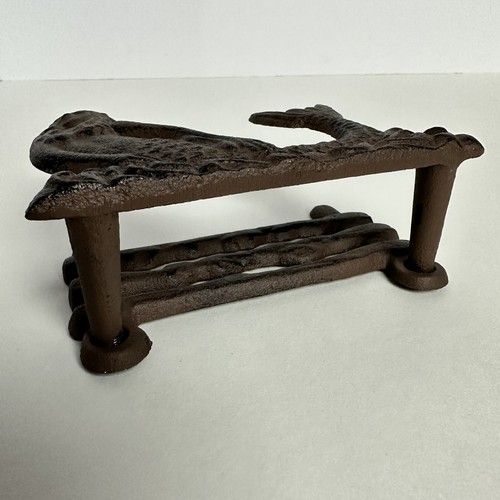 Cast Iron Mermaid Napkin Envelope Holder Rustic Distressed Nautical 5” - Picture 6 of 6