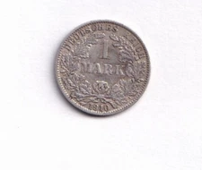 Super 1910-A Germany 1 Mark 90% Silver WWI Coin