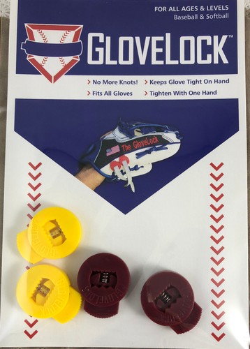 Tan Baseball GloveLocks Used to replace lace knots that always come undone - Picture 5 of 11