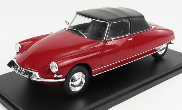Modellauto Statisch Citroen DS19 Cabriolet 1963 Rot Schwarz Massstab 1/24-image