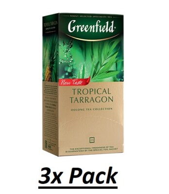 3x Tee Greenfield herbal TROPICAL TARRAGON 25 Beutel Oolong Tee Collection