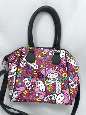 Loungefly Hello Kitty Japan Japanimation Handbag Purse Pink Purple
