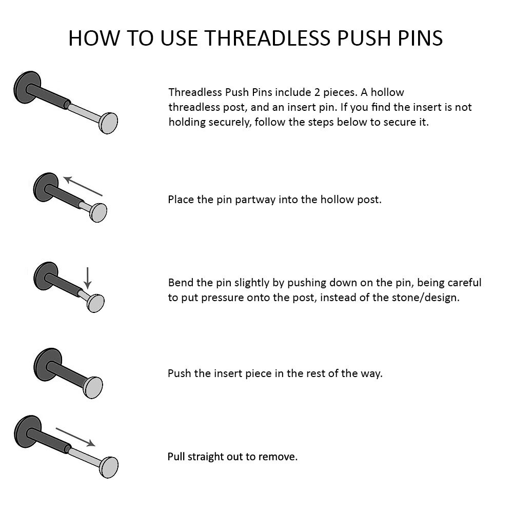 Take Out Threadless Nose Jewelry Threadless Labret Push Pin Nose