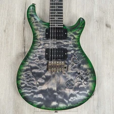 PRS Paul Reed Smith Wood Library Custom 24 Guitar, Quilt Charcoal Jade Burst