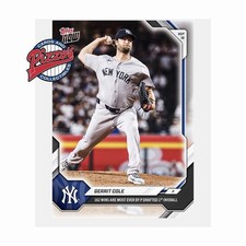 Gerrit Cole 162nd Win Most 1st Overall Pick 2026 MLB Topps NOW Card 690 Presale