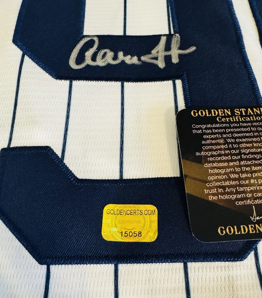 AARON JUDGE Signed Pinstripe NY YANKEES Nike JERSEY #99 AUTOGRAPH HOLO COA XXXL - Image 3 of 4