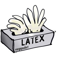 L+D Latex Gloves 100 pcs Size 9 L Disposable Pressed