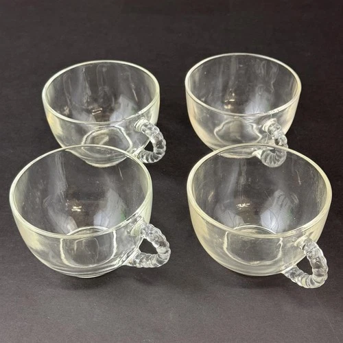 Set of 4 Vintage Federal Glass Homestead Snack Cups