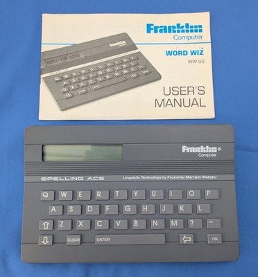 Vintage Franklin Computer Word Wiz WW-93 Electronic Dictionary Spelling Ace