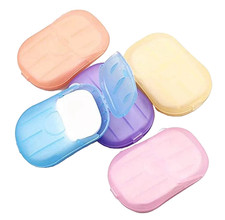 5-Travel Colorful Soap Sheets  Disposable Paper for Camping  Travel or on the Go