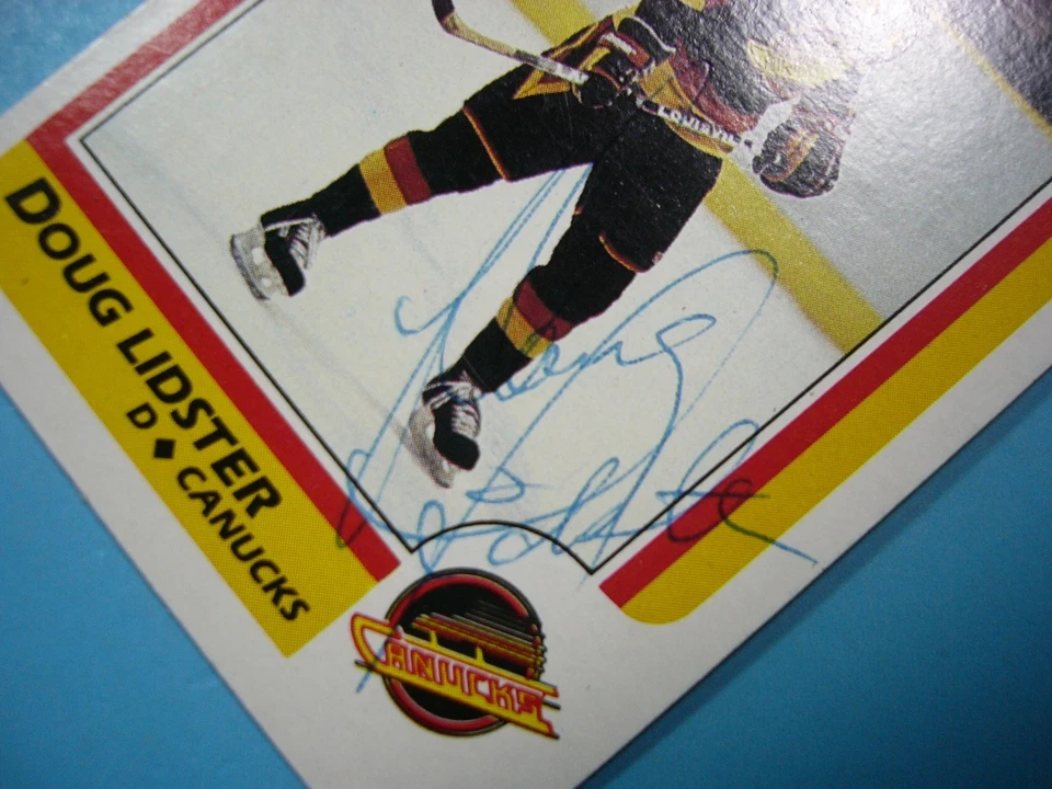 1986/87 O-PEE-CHEE HOCKEY CARD #32 DOUG LIDSTER EX/NM SHARP!! AUTO AUTOGRAPH OPC - Image 3 of 3