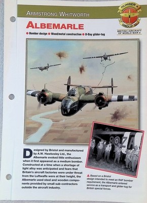 Armstrong Whitworth Albemarle WWII British Aircraft Profile Page Bomber