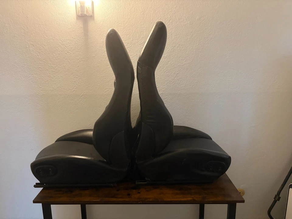 1985-1995 Porsche Sport сиденья 911 928 944 930 968 полный черный кожаный - Изображение 4 из 4