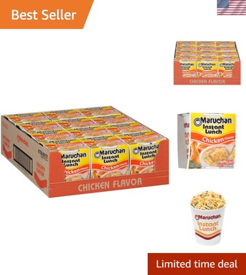Hearty Chicken Flavor Instant Soup Cups - Fast & Delicious 3-Minute Meal