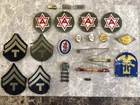WW 2 Vintage Military lot U.S. Army Pin Badge Emblems Jump Wings