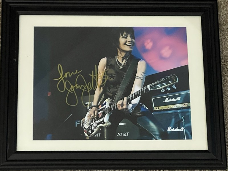 JOAN JETT Autographed signed 8 X 11.5 photo Fully Framed Rock N Roll