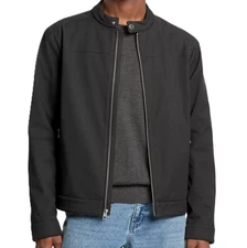 Michael Kors Racer Jacket Mens Size 2XL XXL Black Orange Mesh Lining NWT $125