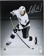 Adrian Kempe Los Angeles Kings Autographed 8x10 White Shooting Spotlight Photo