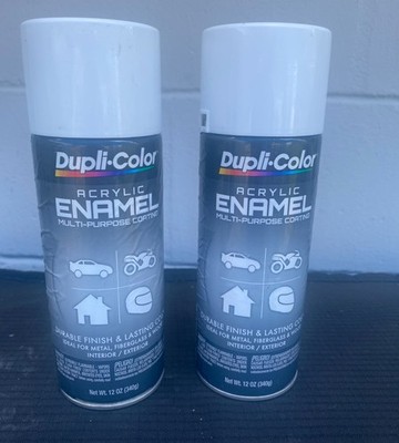 2 PK Dupli-Color Acrylic Enamel Multi-Purpose  White Gloss DA 1670 Spray Paint