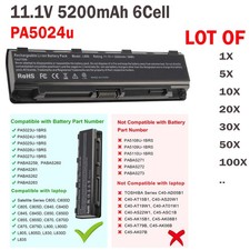    LOT PA5024U-1BRS Battery For Toshiba Satellite C805 C850 P800 PABAS260 5200mAh
