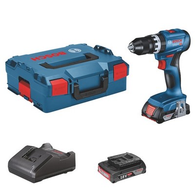 Bosch Akku-Schlagbohrer GSB 18V-45 2x 2,0Ah + Ladegerät in L-BOXX 136