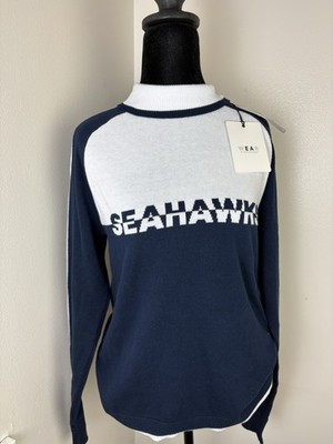 WEAR by Erin Andrews Seattle Seahawks NFL Sweater M Navy White
