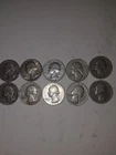 Washington Quarters 90% Silver 10 In Lot Mixed Dates.see Pics