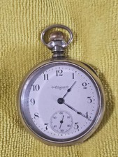  ELGIN Size 18 15j STERLING SILVER OPEN FACE 18s GREAT LOOKING POCKET WATCH