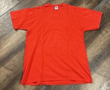 Vintage Russell Athletic Red 100% Cotton Tee Mens Large USA Made EUC