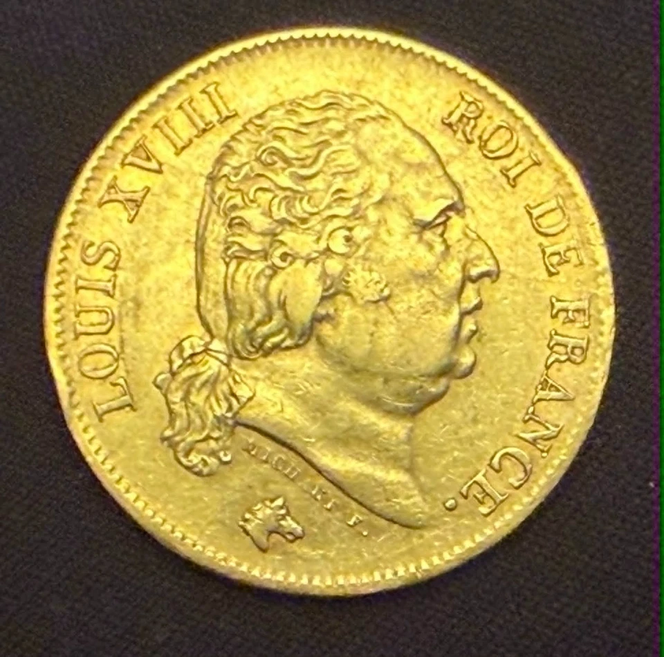 France Louis XVIII - 40 Francs Or - 1818 W Lille - Photo 1/2