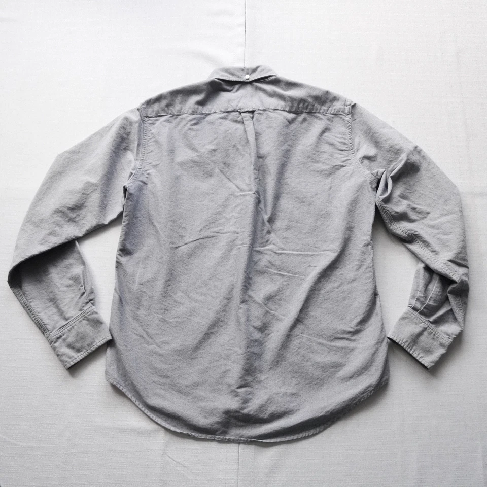 Gustin Shirt Large Gray Mens Button Down Long Sleeve 100% Cotton Made USA Casual - Image 2 of 4