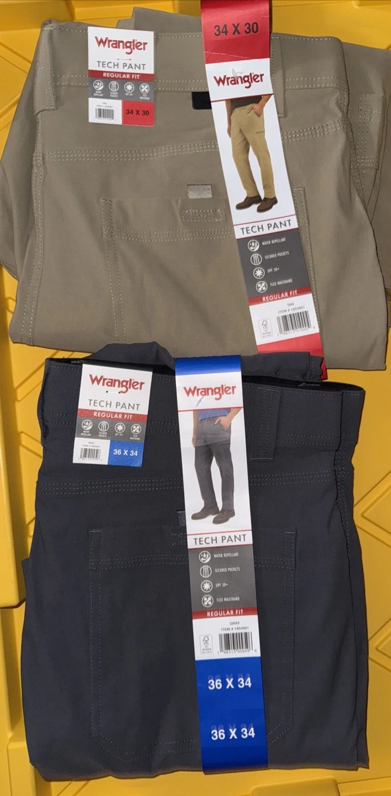 Wrangler Tech Pant Regular Trail Pants TAN GRAY 1854951 PICK