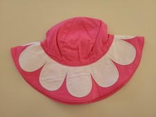 GYMBOREE baby infant girls pink flower sun bucket hat beach pool 12 24 M months