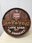 Vintage Rare Lone Star Beer Company Texas Barrel Keg Wall sign Plaque