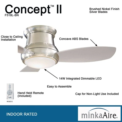 Minka Aire Concept II 44"  - Silver 3-Blade Remote Control - Picture 5 of 5