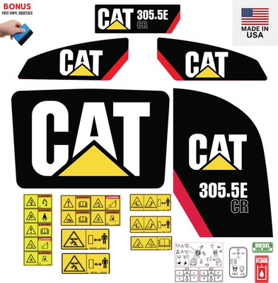 #ad #ad Fits caterpillar 305.5E CR Decal Kit MINI EXCAVATOR 3M VINYL FREE SHIPPING $128.95