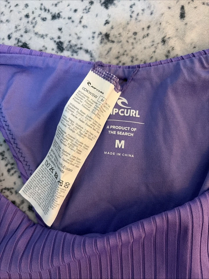 Rip завиток бикини низ ребристый размер средний Periwinkle фиолетовый новый очень нахальный - Изображение 4 из 4