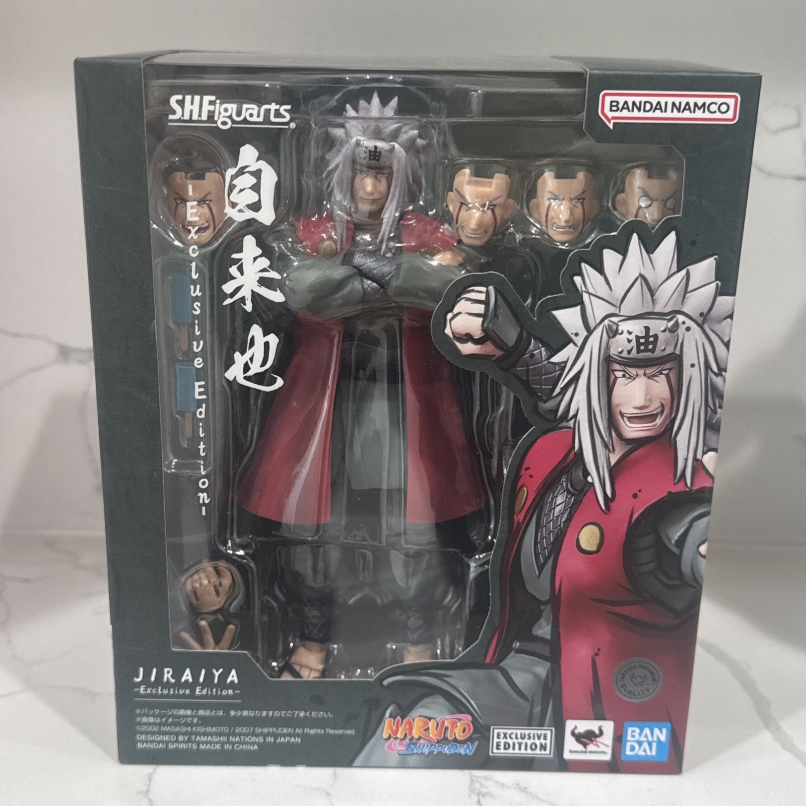 SDCC 2023 NACIONES TAMASHII Exclusivo JIRAIYA NARUTO SHIPPUDEN SH Figuarts Abierto