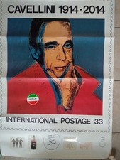 Guglielmo Achille Cavellini Firmato 1981 Ritratto Da Andy Warhol Cm 100x140 Plus