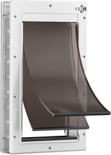 Plastic Dog Door for Door, Large Doggy Door for Pets Up to 100 LB
