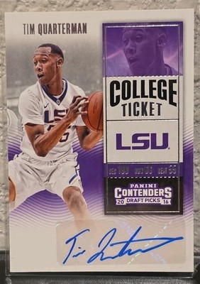 2016-17 Panini Contenders Draft Picks - College Ticket Tim Quarterman #146 White