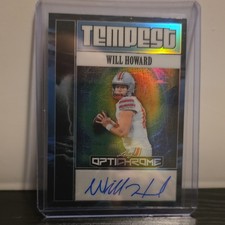 Leaf Optichrome Tempest Will Howard Autograph Football Card 2025 2/7