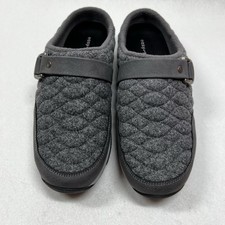 NEW Easy Spirit Shoes Mules 8M Dark Gray Fabric  Enza3  Slip On Slides