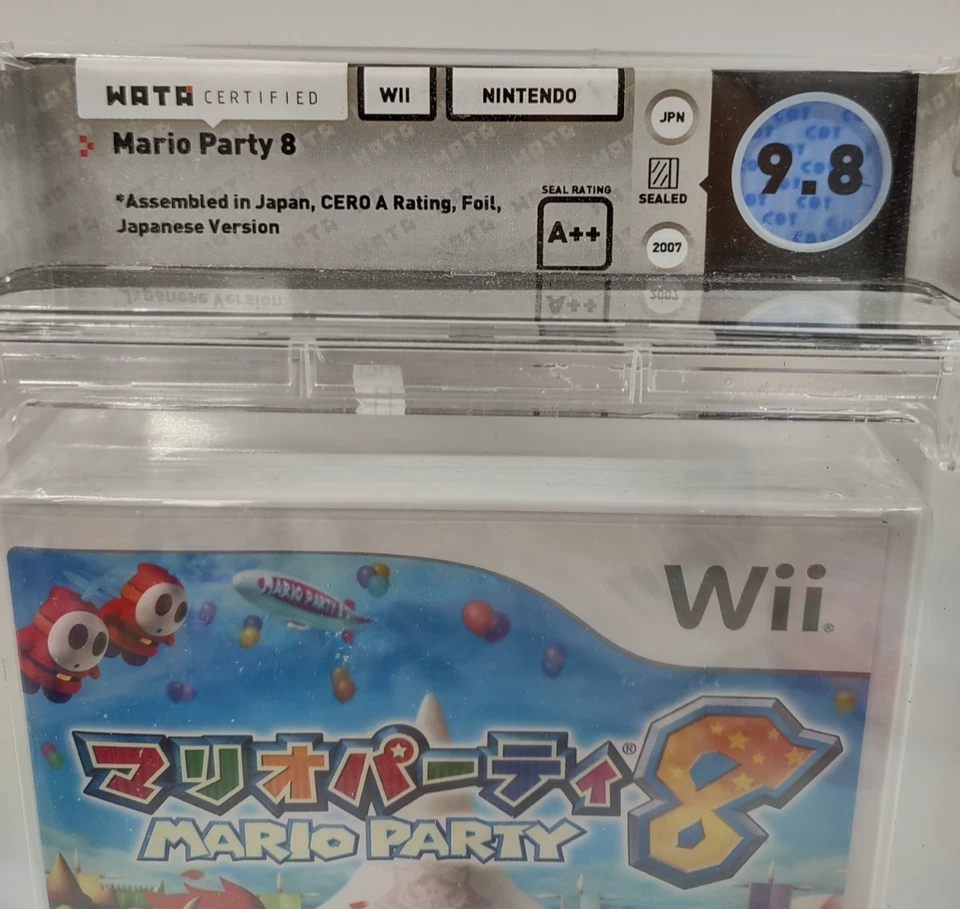 NEW 2007 Wii Mario Party 8 Japan Edition Video Game WATA Graded 9.8 A++  SEALED - Image 3 of 4
