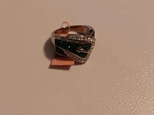 J Francis- Swarovski Crystal Buckle Ring Size 5
