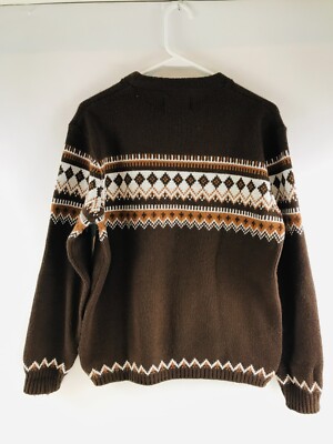 Jersild Sweater Women's Size M Brown Vintage 100% Dupont Acrylic