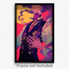 Art Poster - Man Feeling Worthy Wearing Crafty Collared Vest (Art Print)